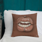 Lips with Grill Premium Pillow