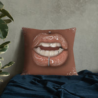 Lips with Grill Premium Pillow