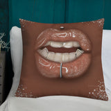 Lips with Grill Premium Pillow