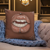 Lips with Grill Premium Pillow