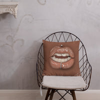 Lips with Grill Premium Pillow