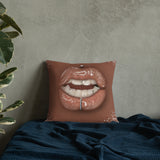 Lips with Grill Premium Pillow