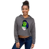 Green Bae Crop Hoodie