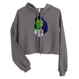 Green Bae Crop Hoodie