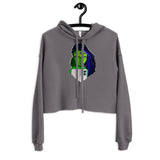 Green Bae Crop Hoodie