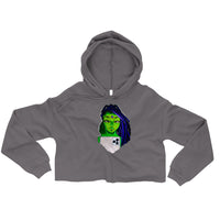 Green Bae Crop Hoodie